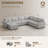 U-Shaped Stoarge Sofa Convertible Oversized Livingroom Couch-1860890433