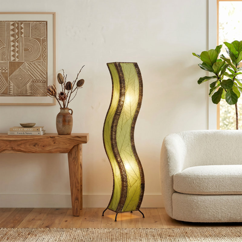 Lampe sur pied colonne Gertie, Vert, 48"
