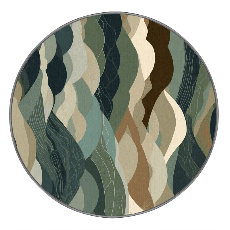 Velvet Peaks Rug, Round 3'