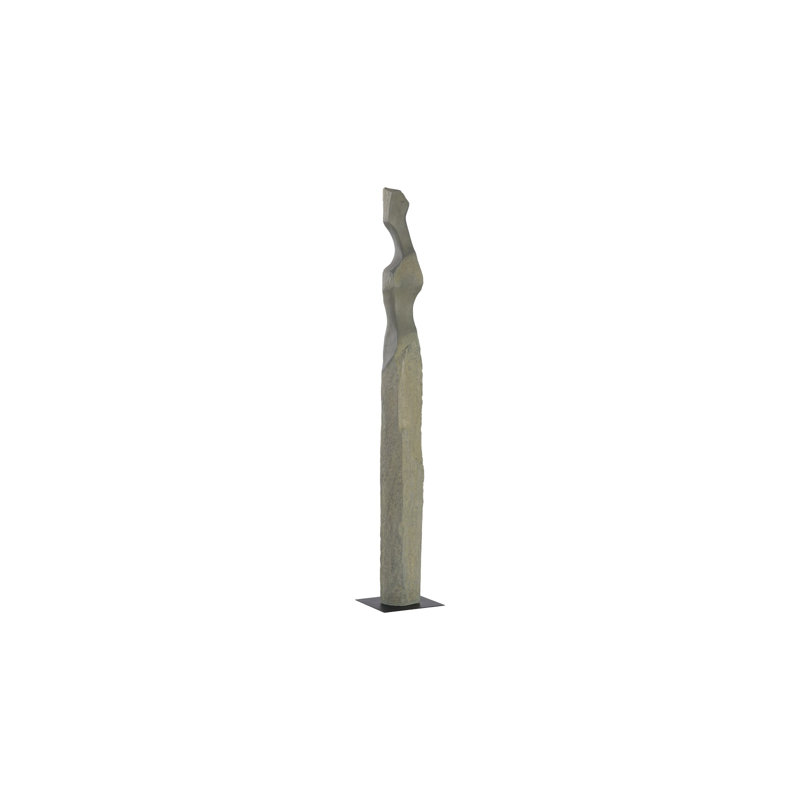 White Stone Cast Women Statue, Gray