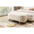 Beige Velvet Storage Bench With Metal Legs And Spacious Interior Button--426552600
