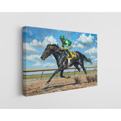 Reproduction de peinture, "Jockey Riding a Horse", art mural moderne pour la maison et le bureau