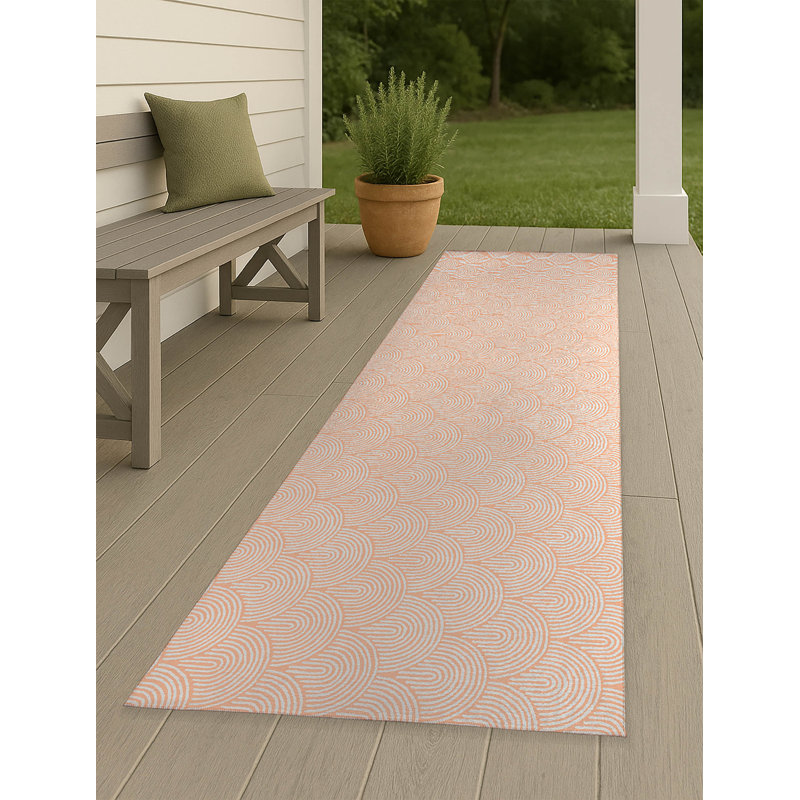Rolling Humps Non-Slip Outdoor Rug, Runner 2'6" x 8'
