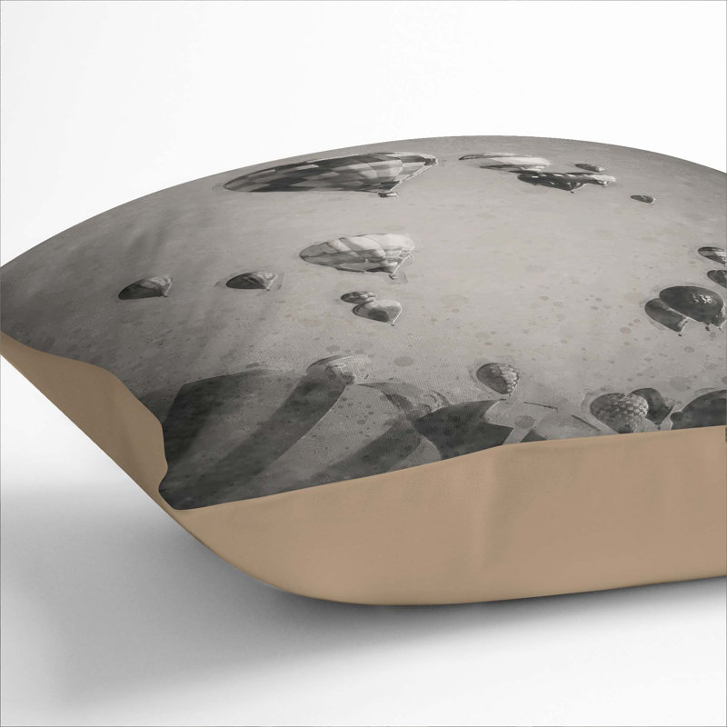 Square Throw Cushion, 40cm H x 40cm W x 15cm D, Stone