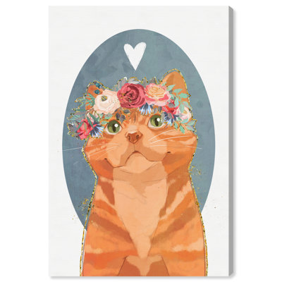" Floral Cat Portrait "