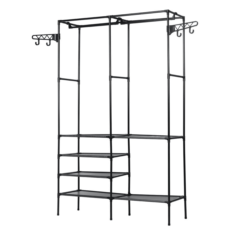 108cm Industrial Pipe Clothing Rack, Black