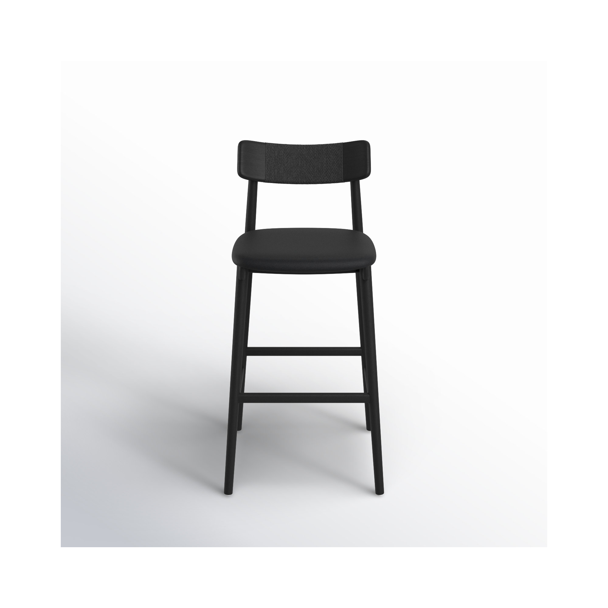 Sakina Bar Stool, Bar Stool (31.5" Seat Height, Black