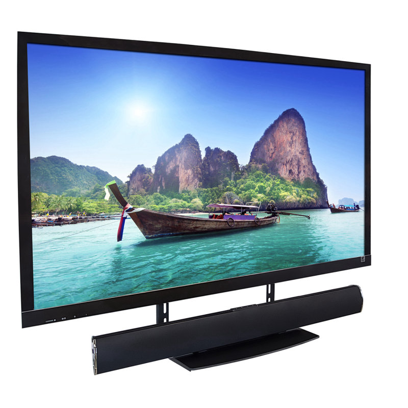 Mount-It! Tempered Glass TV Wall Mount Shelf Bracket Under TV for Cable Box, Stereo AV Components
