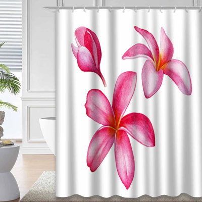 Aquarelle, fleurs roses, fleurs blanches, plage tropicale, belle beauté avec 12 crochets