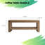 Table basse rectangulaire rustique à deux niveaux - Table de rangement en bois massif 47 po à 2 niveaux