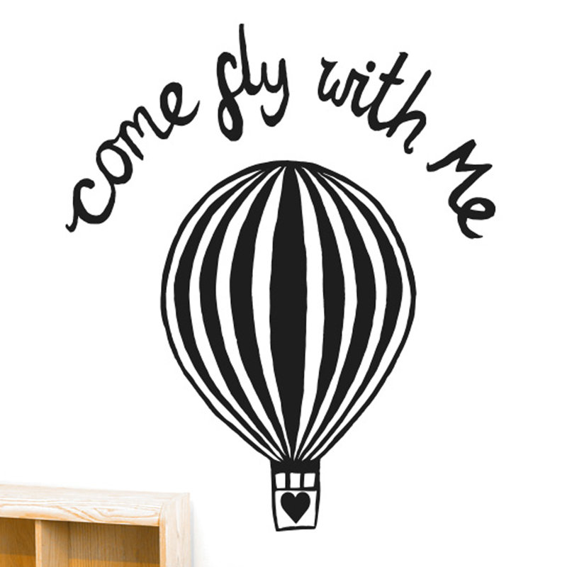 Wall Decal, Black, Large
