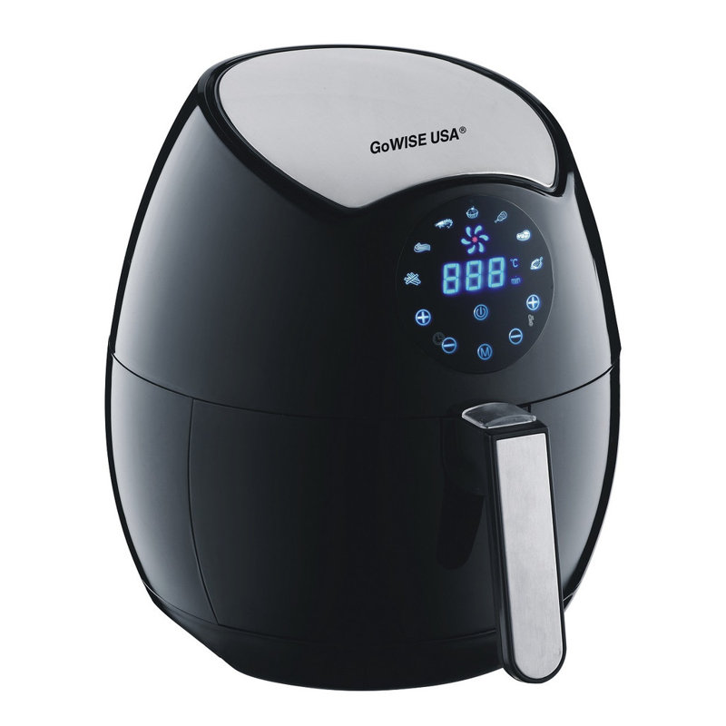 GoWISE USA 3.7 Quart 4th Generation Electric Air Fryer with Touchscreen, Black