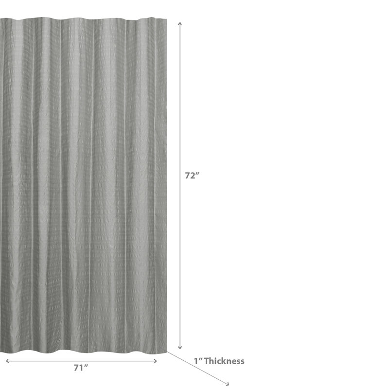 Ensemble de rideau de douche de couleur unie 13 pièces + crochets Tanuj, gris