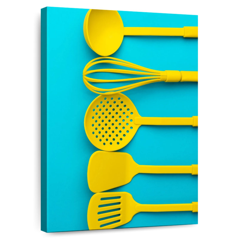 Outils de cuisine jaune Senne, H 51 po x l 34 po