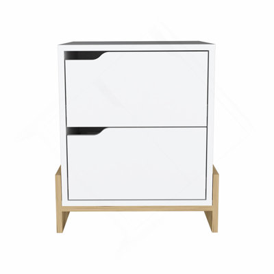 Nightstand, Bedside Table with 2-Drawers