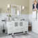 Karson 54'' Single Bathroom Vanity with Engineered Marble Top with Mirror