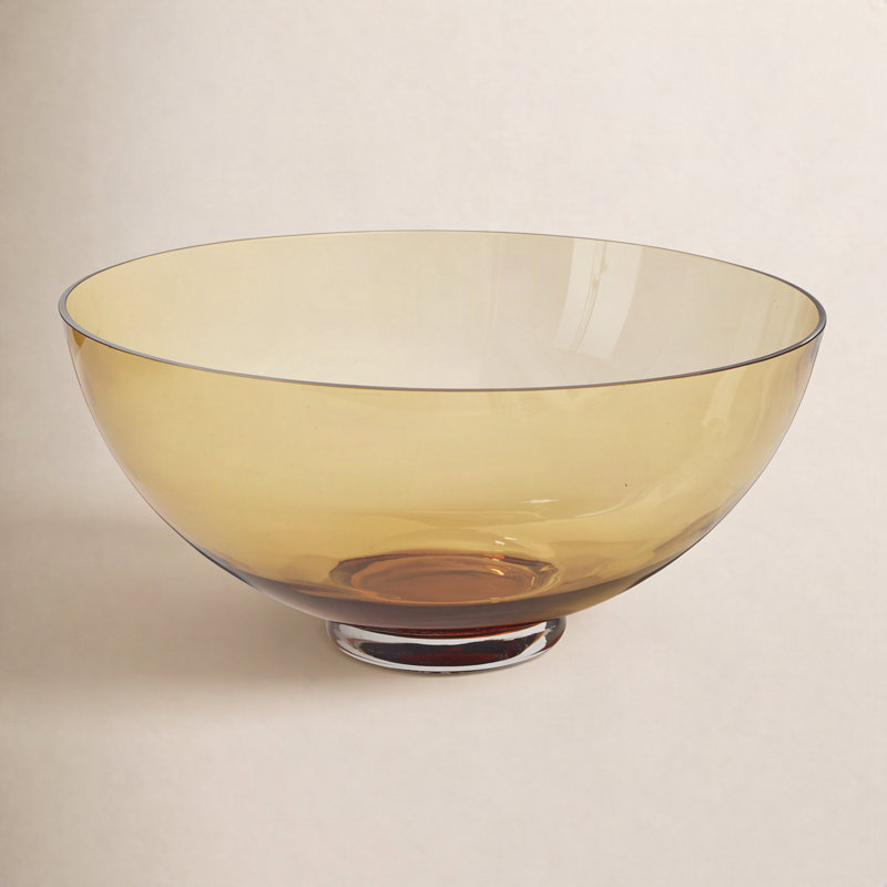 Bol de service en verre Angier, Jaune