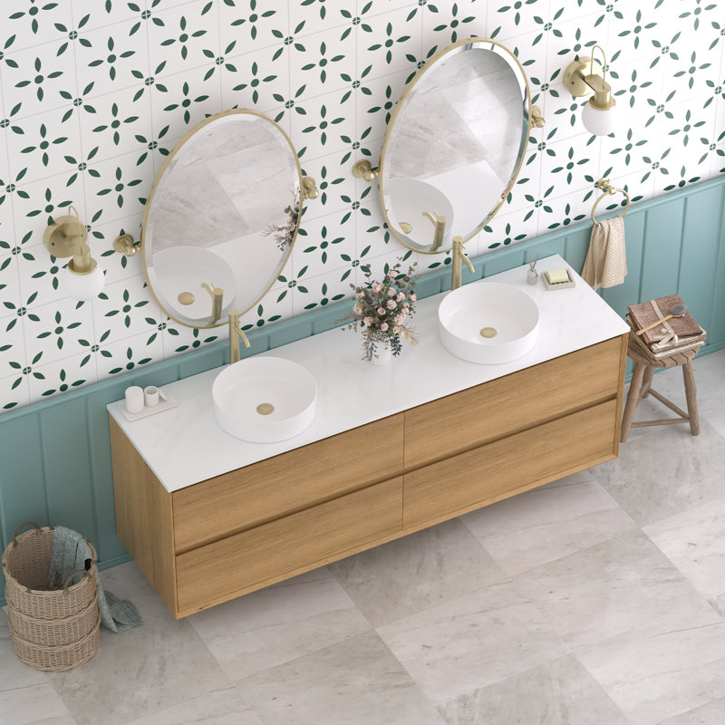 Meuble-lavabo flottant double 72 po Newark