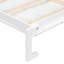 Grand lit blanc peu encombrant avec armoires supérieures et style moderne