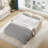 Modern Linen Upholstered Reclining Sleeper Sofa Bed-1375822764