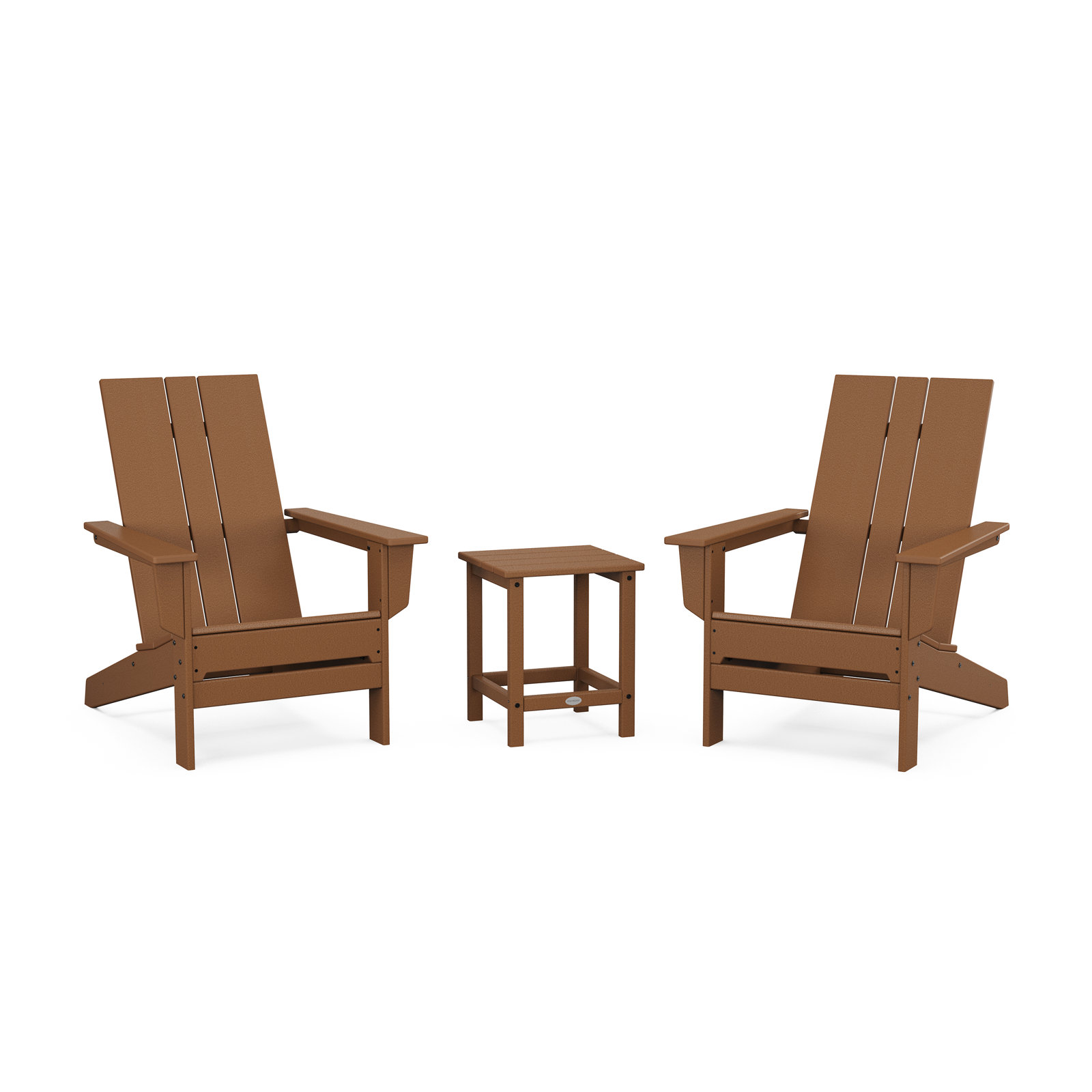 POLYWOOD x AllModern Adirondack Chairs with Table, Teak