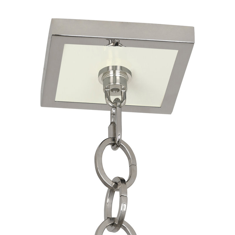 Ranger 3 - Light Chandelier, Glossy White Painted/Polished Nickel Accents