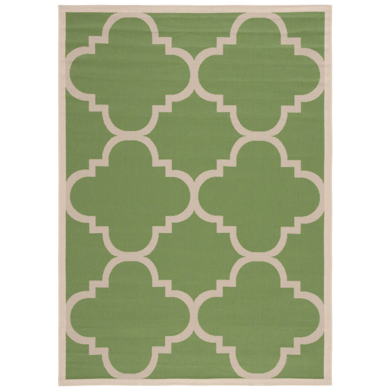 Tapis intérieur / extérieur vert Arneshia, Rectangle 6 pi 7 po x 9 pi 6 po