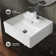 Claire Ceramic Square Wall Mount Bathroom Sink with Overflow