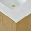 Meuble-lavabo simple de 152 cm (60 po) entièrement assemblé, avec comptoir et dosseret en marbre reconstitué.-1665656230