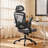 Desk and Chair Set: L-Shaped Computer Desk and Mesh Office Chair-111605634