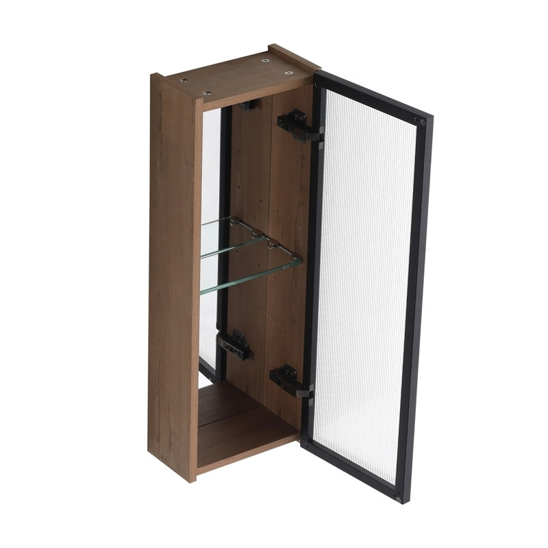 Armoire de toilette murale de 25 cm avec miroir et porte en acrylique