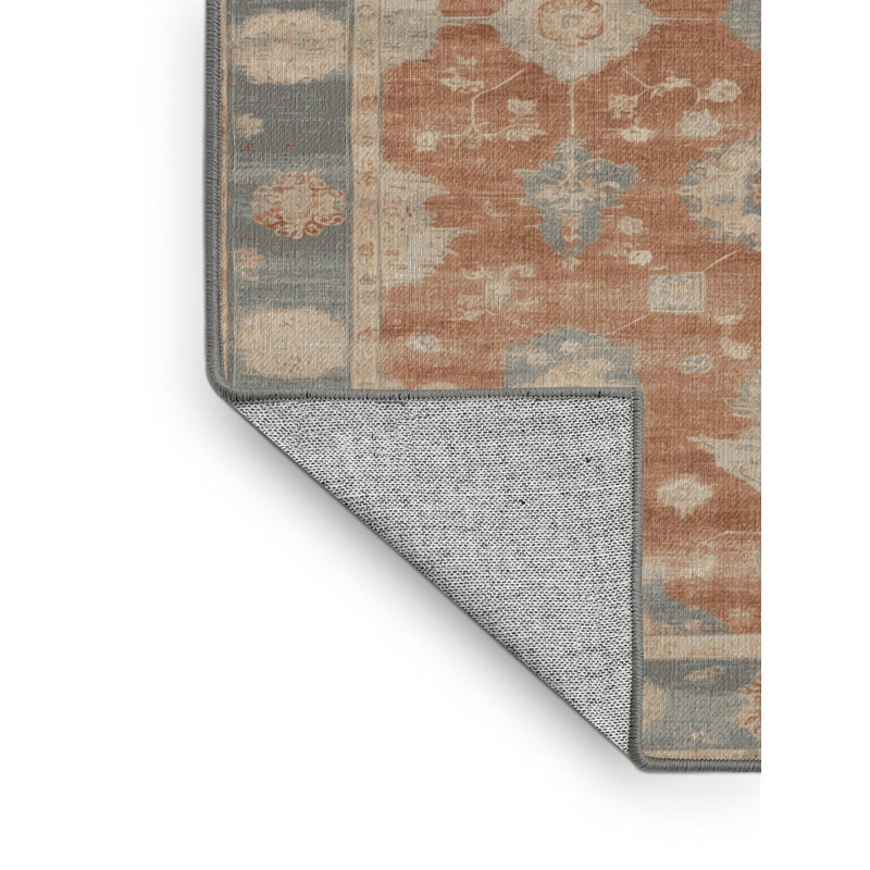 Tapis gris lavable à la machine, Carré 6 pi