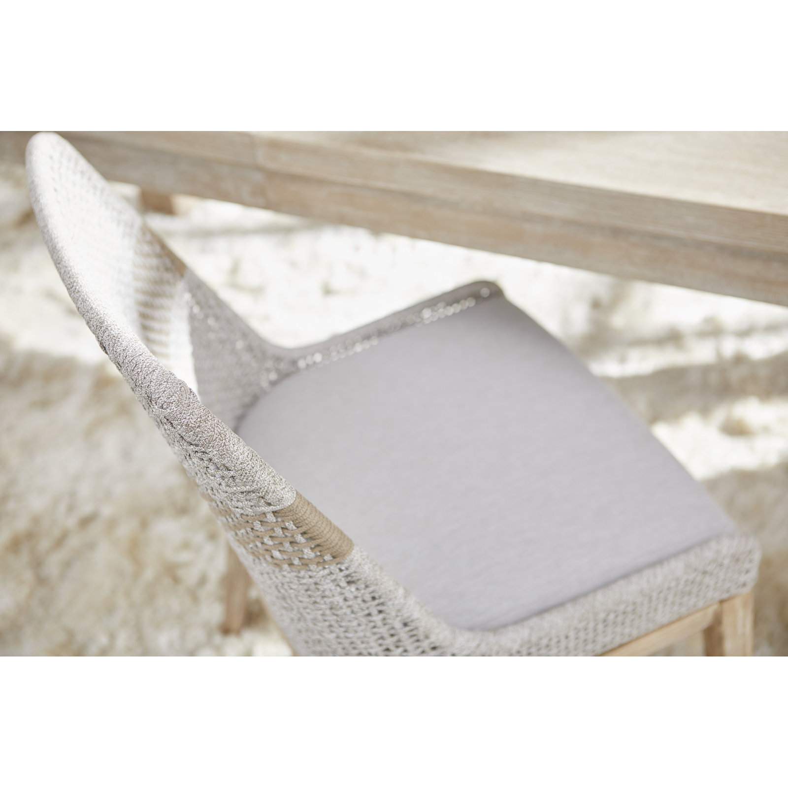 Bowker Side Chair, Taupe/White