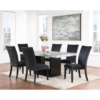 Sheena 5Pc Dining Table Set Black
