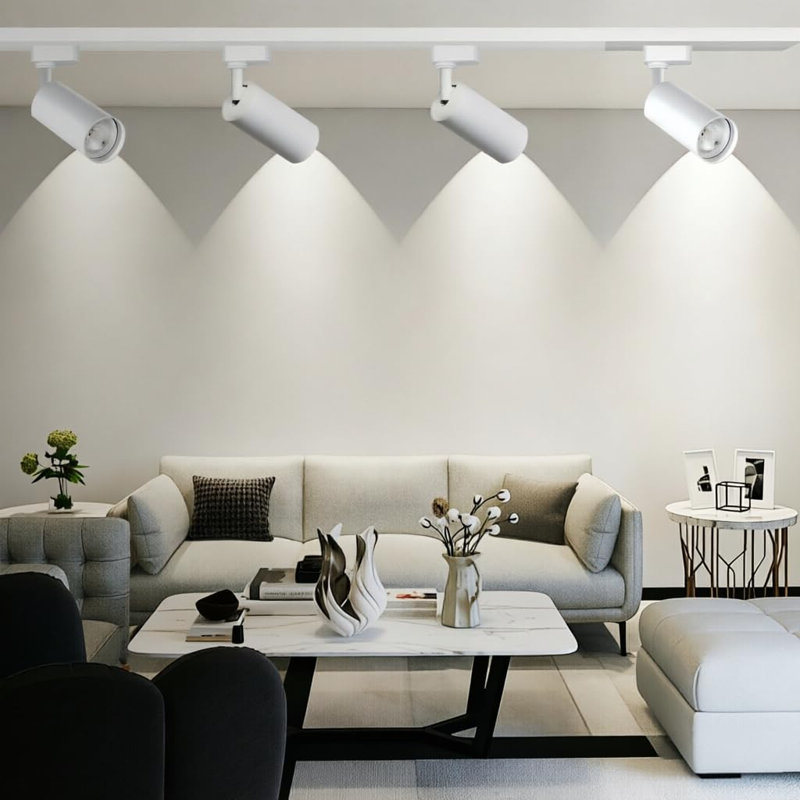 Ensemble d'éclairage sur rail 8 lumières H-Type 8 lumières blanc froid 6000K à intensité variable 20W 2400lm haute luminosité 9,8pi