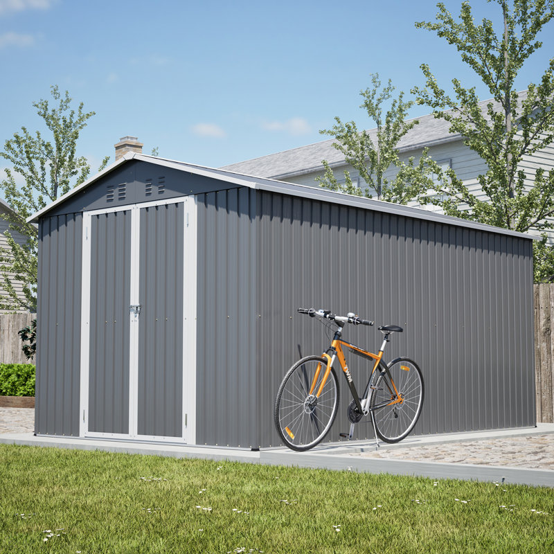 Remise de rangement extérieure avec porte latérale verrouillable supplémentaire