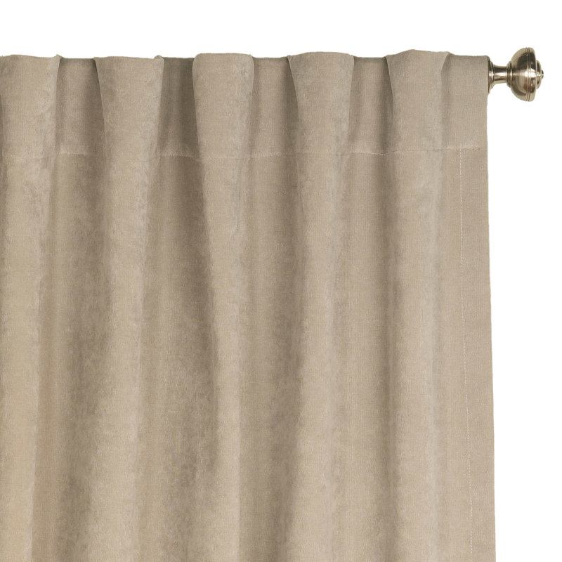 Padma Semi Sheer Curtain Single Panel, Beige