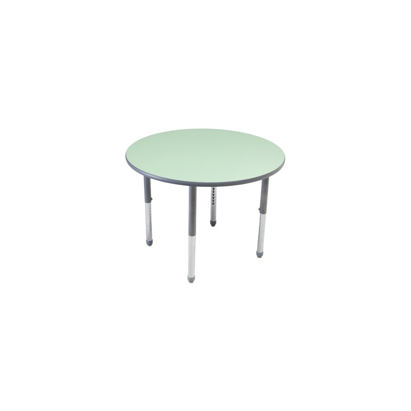 Whiteboard Table Markerboard Table Dry Erase Table - Deluxe Legs - Round - 36" Diameter, 29" H x 36" L x 36" W, White