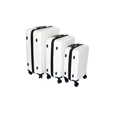 Ensemble de 3 valises rigides en ABS rigide 20/24/28 pouces, valise multicolore durable avec verrou TSA et roues pivotantes silencieuses à 360 °, bagage de voyage roulant pour les voyages d'affaires et les vacances