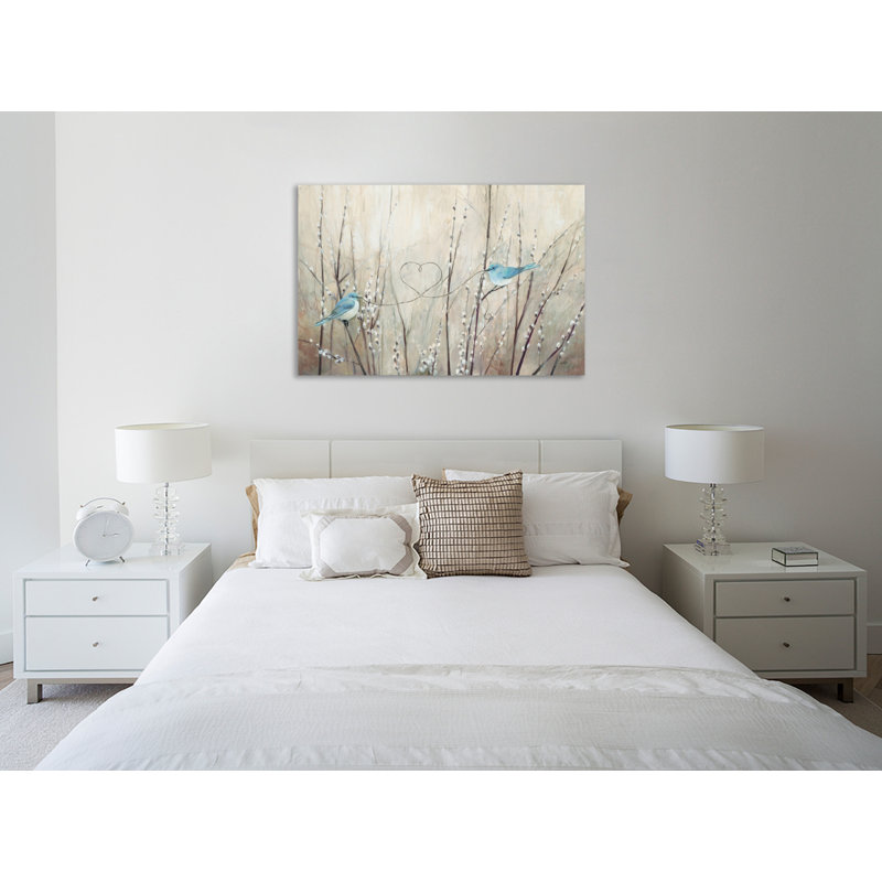 «Pretty Birds Neutral String», toile tendue par Julia Purinton, H 10 po x l 15 po x P 1,5 po
