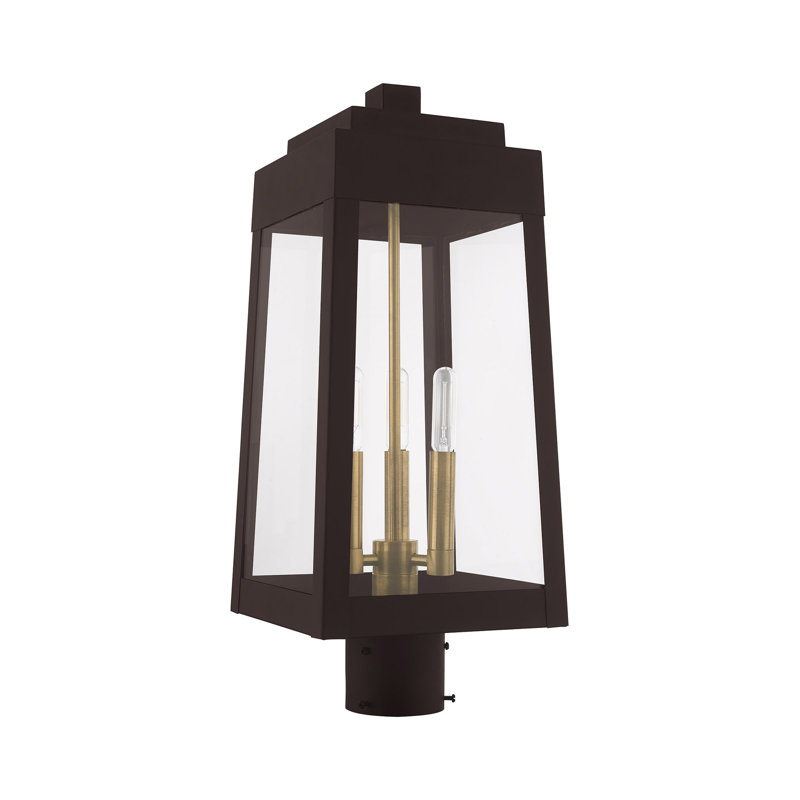 Tête de lanterne câblée 1 lumière Antionetta, H 20,37 po x l 8,25 po x P 8,25 po, Bronze