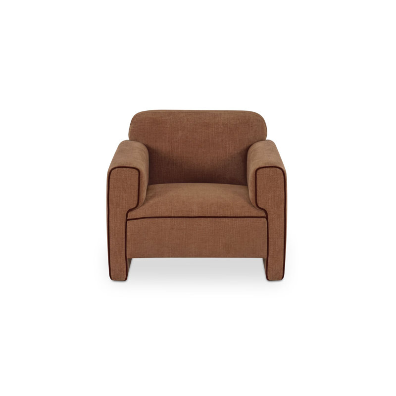 Leo Armchair, Solid Color, Brown