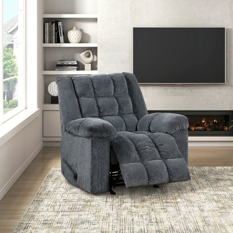 Gentle Rocking Motion Reclining Chair, Gray