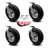 4-Piece Pneumatic Rubber Caster Set