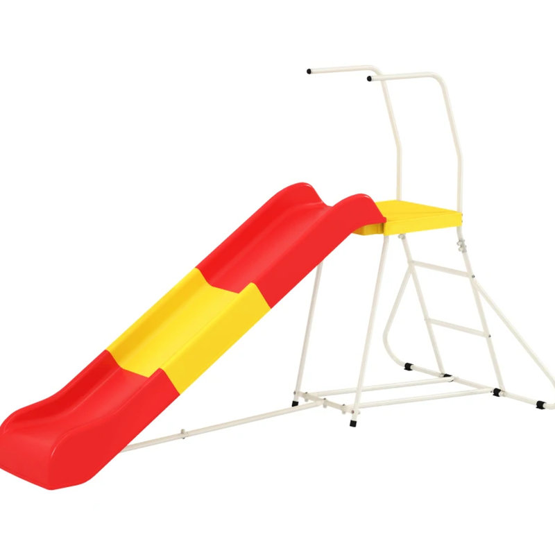 Glissade de 6 pi pour équipement de terrain de jeu autoportant en métal, structure de jeu stable et de finition imperméable, conception sécuritaire avec mains courantes, toutes les pièces incluses, assemblage rapide et facile, recommandé 3 à 8