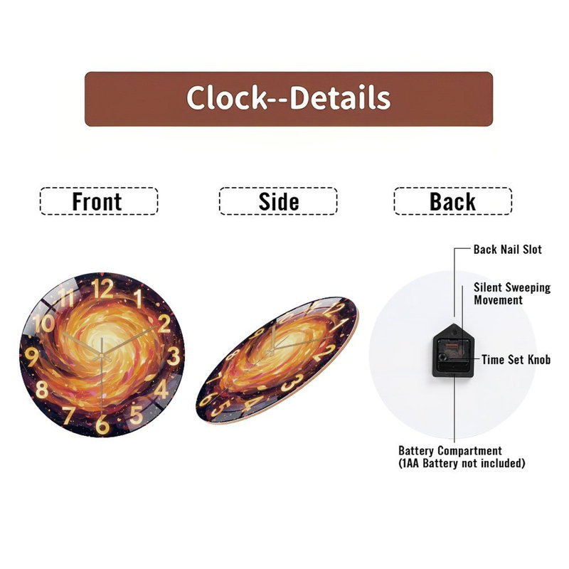 Horloge murale horloge murale en verre