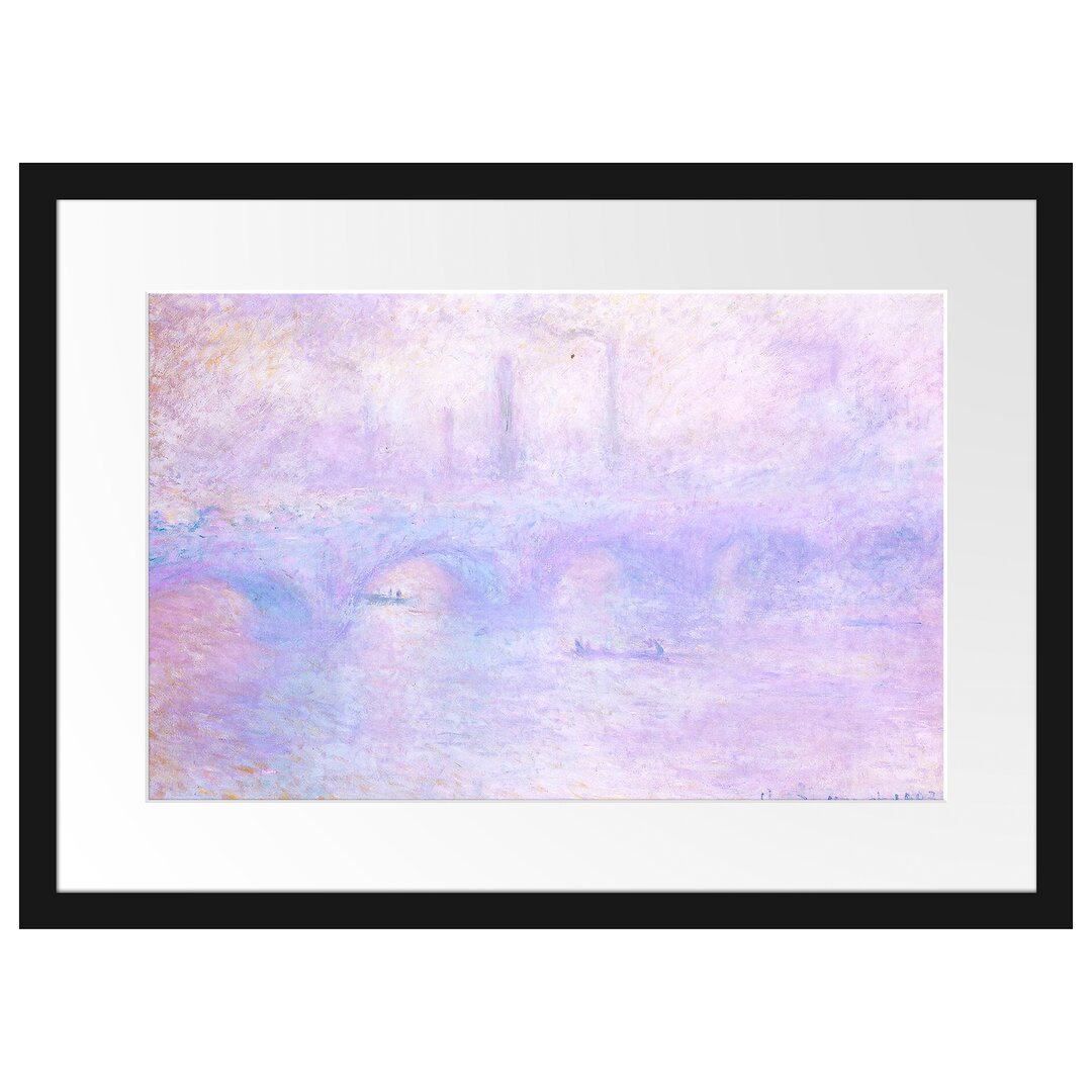 Gerahmter Kunstdruck Waterloo Bridge London von Claude Monet