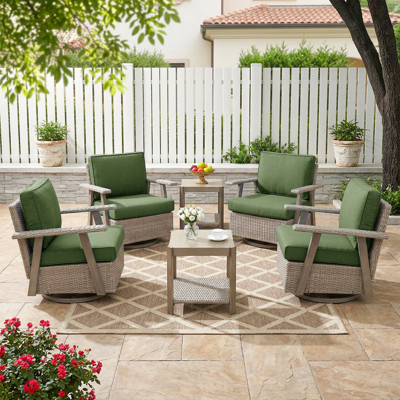 Fauteuil de patio 6 pièces 6 pièces, Brun