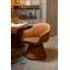 Chaise pivotante en tissu rouille moderne Temeka