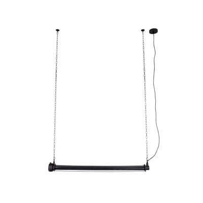 1 - Light Matte Black Powder Coated Shade With Tempered Glass Visor LED Unique/Statement Pendant